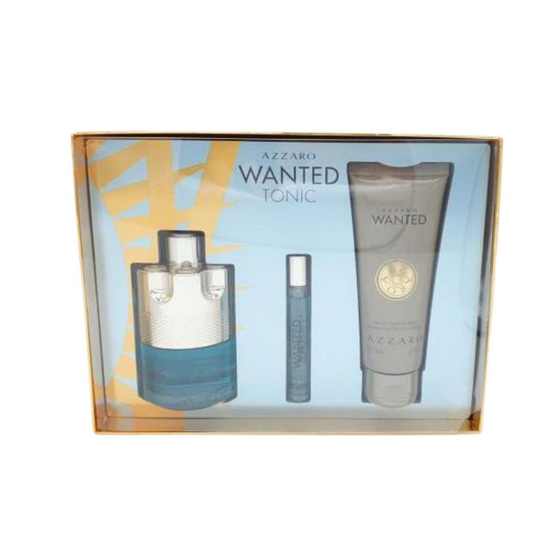 Estuche Azzaro Wanted Tonic Edt 100Ml+7.5Ml Mini+100Ml Shampoo Hombre
